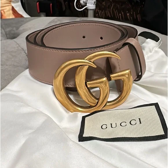 Gucci | Accessories | Gucci Marmont Belt Tanpink | Poshmark display picture 2